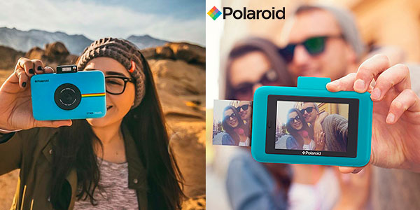Chollo Cámara digital instantanea Polaroid Snap Touch de color azul de 13MP con Bluetooth y pantalla táctil