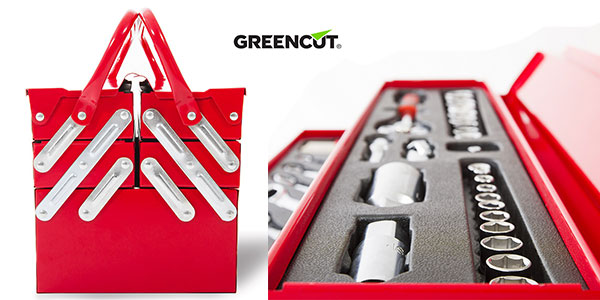 Chollo Maletín de herramientas Greencut Tools 118 de acero cromo vanadio
