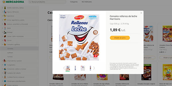 nueva página web de Mercadona intuitiva y con descripción de todos los productos