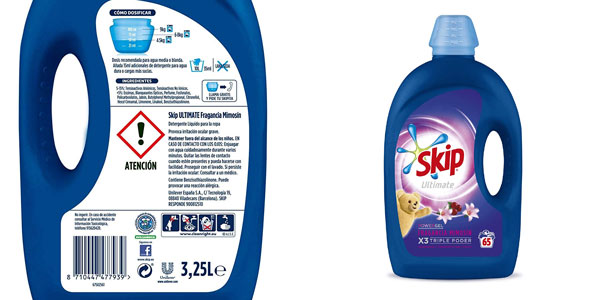 Detergente Skip Ultimate Triple poder Mimosin en oferta en Amazon