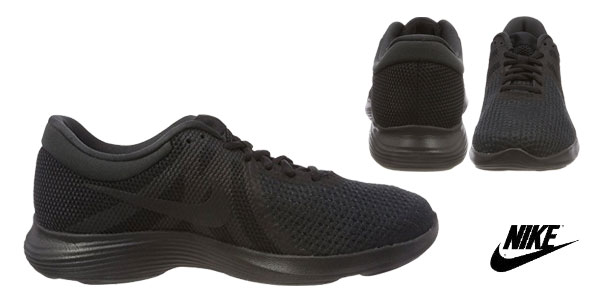 Zapatillas running Nike Wmns Revolution 4 EU en color negro para mujer chollo en Amazon
