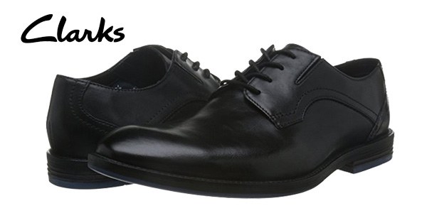 Zapatos de vestir Clarks Prangley Walk de cuero negro para hombre baratos en Amazon