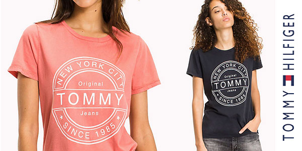 Chollo Camiseta básica Tommy Hilfiger de manga corta para mujer
