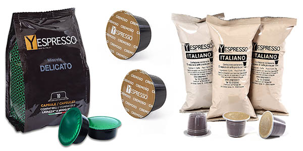 cápsulas café Yespresso compatibles con Nespresso y Dolce Gusto baratas