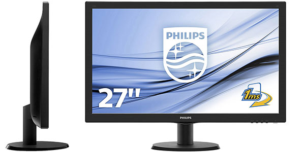 Chollo Monitor Philips 273V5LHAB con resolución Full HD