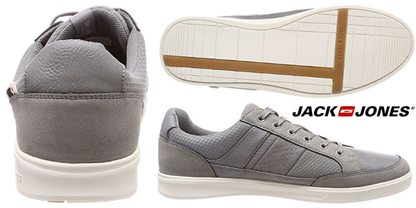 Chollo Zapatillas de estilo casual Jack & Jones Jfwrayne Mix de color gris para hombre