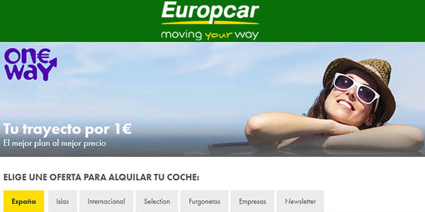 Europcar One Way coche de alquiler por 1€