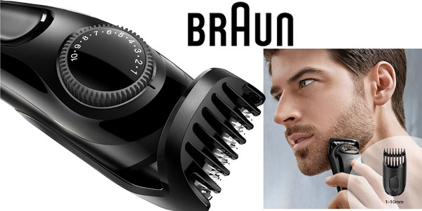 Recortadora de barba Braun BT3020 con 20 ajustes de longitud y recargable chollo en Amazon