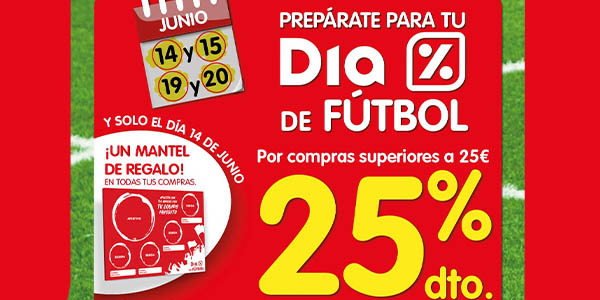 Supermercados Día promoción Día de Fútbol junio 2018