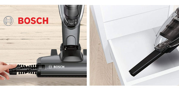 Aspirador escoba Bosch BBH2P214L Readyyâ€™y 2-in-1 de 21.6V en color gris grafito chollazo en Amazon