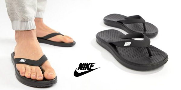  Chanclas Nike Solay clásicas en color negro para hombre chollo en Asos