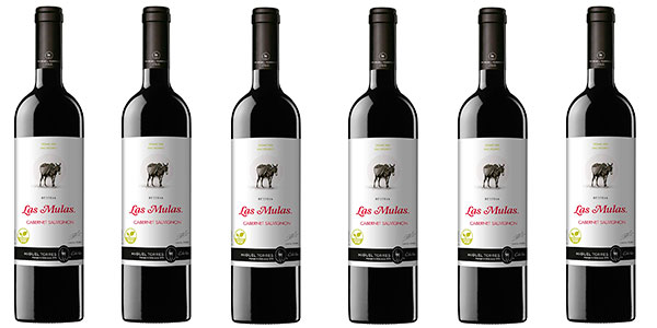 Pack de 6 botellas de vino tinto Las Mulas Cabernet Sauvignon (750 ml) barato