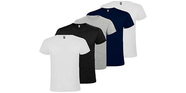 Pack 5 Camisetas de manga corta para hombre