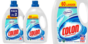 Pack de 2 botellas de detergente líquido Colón con fragancia Nenuco de 60 lavados (120 lavados) hipoalergénico barato
