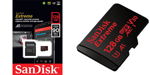 Tarjeta MicroSDXC SanDisk Extreme Pro de 128 GB de alta velocidad