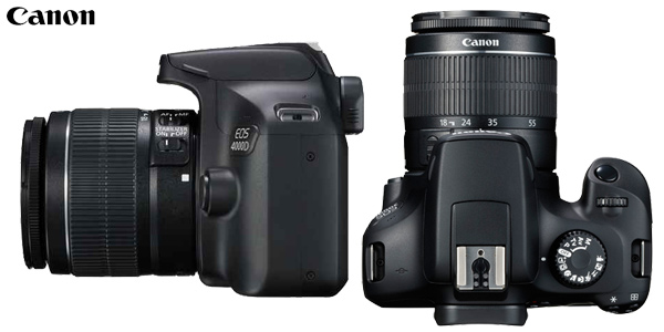 Kit Cámara Canon EOS 4000D + objetivo EF-S 18-55mm III chollo en Amazon