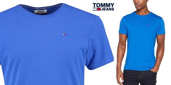 Camiseta Tommy Jeans de punto de algodón para hombre chollo en Amazon