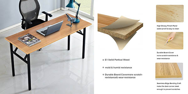 mesa plegable de escritorio DlandHome con gran relación calidad-precio