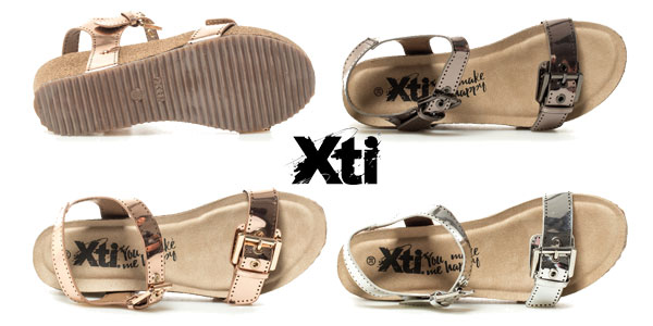 Sandalias metalizadas Xti Tinas para mujer chollazo en eBay