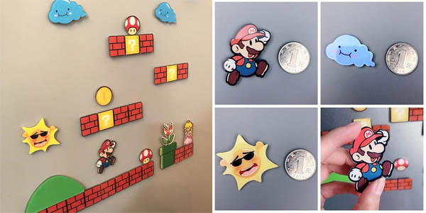Set de imanes de Super Mario Bros