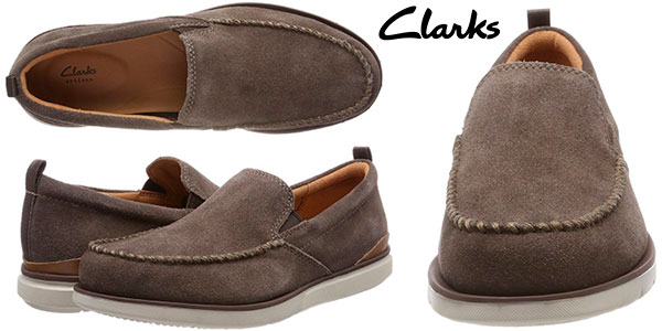Zapatos mocasines de piel Clarks Edgewood Step para hombre baratos