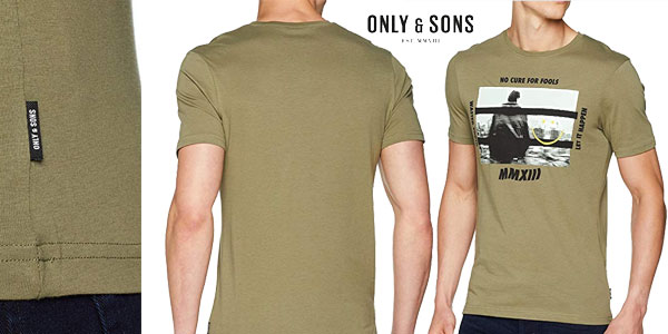 Camiseta Only & Sons Onsgabriel SS de manga corta para hombre chollazo en Amazon