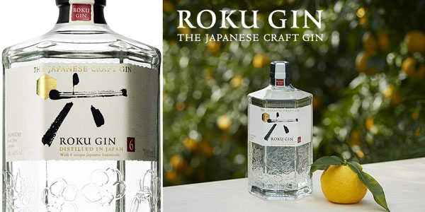 Botella ginebra premium japonesa Suntory Roku Gin de 70cl chollazo en Amazon