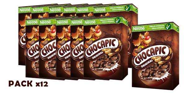 Pack 12 cajas de cereales de desayuno Chocapic Nestle x500 gramos barato en Amazon