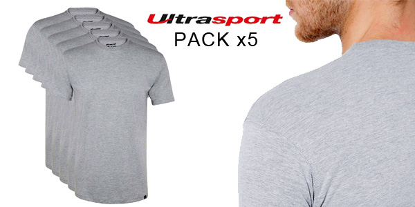 Pack x5 camisetas Ultrasport para hombre barato en Amazon