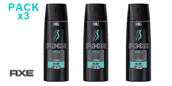 Pack 3 Desodorantes Bodyspray x 200 ml AXE Apollo XL barato en Amazon