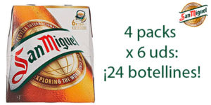 Pack de 24 botellines de cerveza San Miguel de 250 ml barato