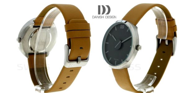 Reloj analógico unisex Danish Design IQ29Q1198 con correa de cuero marrón tabaco chollazo en Amazon