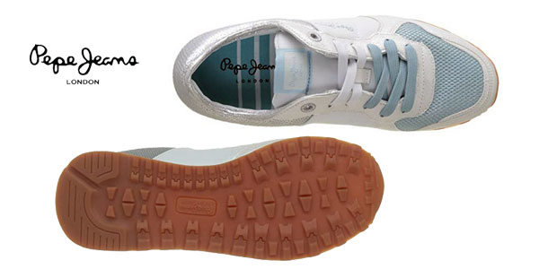Zapatillas deportivas Pepe Jeans Verona W Sequins Silver para mujer chollo en Amazon