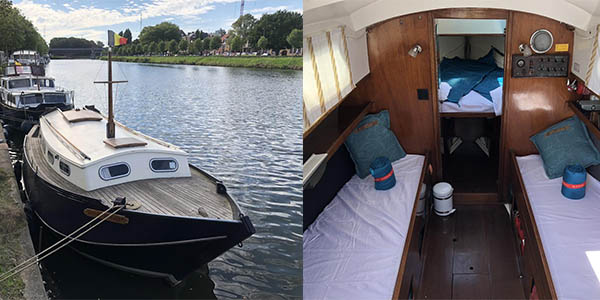 alojamiento en bote en Brujas oferta