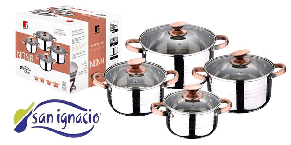 Batería de cocina 8 piezas San Ignacio Nona barata en Amazon