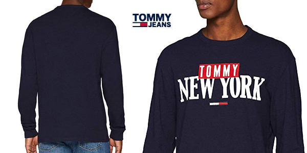 Camiseta Tommy Jeans TJM New York Long Sleeve tee de maga larga para hombre barata en Amazon