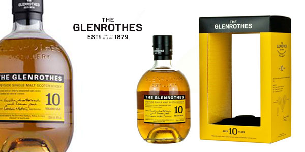 Estuche Whisky Glenrothes 10 años + 2 vasos barato en Amazon