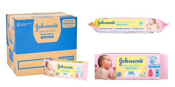 Johnson's Baby toallitas extra sensibilidad pack ahorro