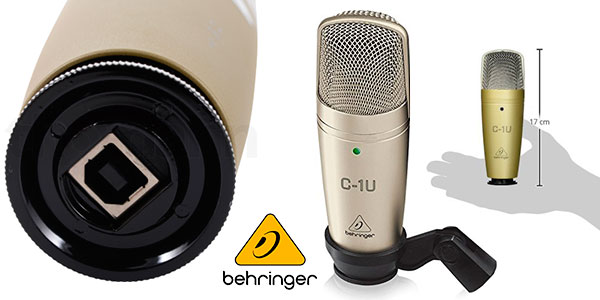 Chollo Micrófono Behringer C-1U USB de 136 dB para estudio
