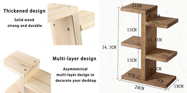 mini estantería de madera para decoración Jycra oferta