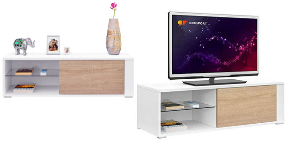 Mueble para TV Comifort TV80B disponible en blanco, roble o combinado barato en Amazon