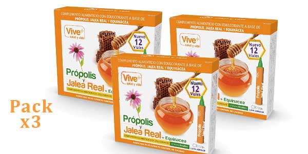 Pack3 cajas Vive+ Própolis con Jalea Real y Equinácea barato en Amazon