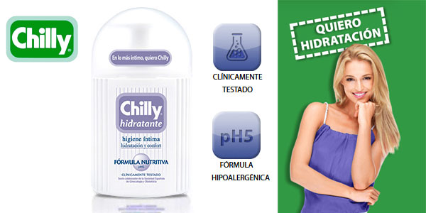 Pack x6 GEL intimo Chilly hidratante fórmula nutritiva ph5 chollo en Amazon