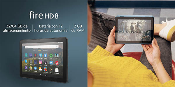 Tablet Fire HD 8 de 10ª generación (2020) barata