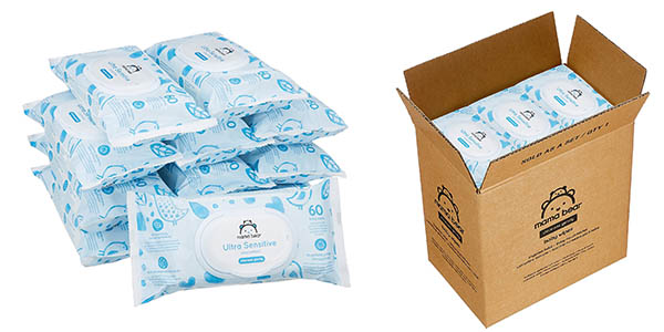toallitas para bebé biodegradables Mama Bear marca Amazon pack ahorro