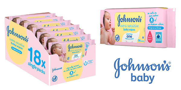 toallitas para bebé Johnson's Baby extra sensibilidad baratas