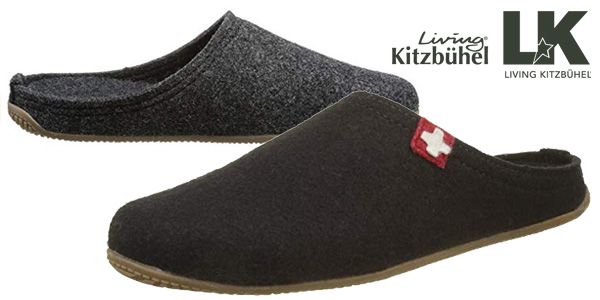 Zapatillas de estar por casa Living Kitzbühel en gris o negro para hombre baratas en Amazon