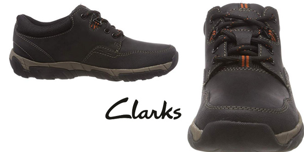 Zapatos de cordones Clarks Walbeck Edge II en negro para hombre chollazo en Amazon