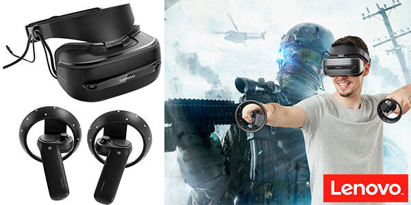 Chollo Gafas de realidad virtual Lenovo Explorer con controladores de movimiento
