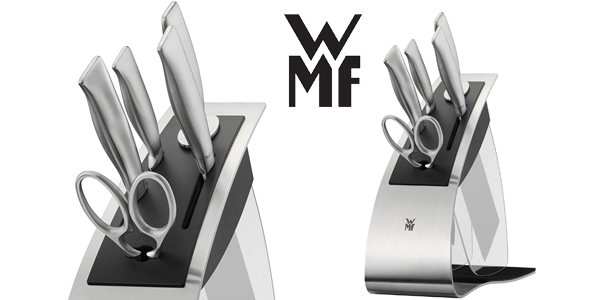 Set de cuchillos de cocina WMF Top Tools y tijeras con base metálica (6 piezas) barato en Amazon